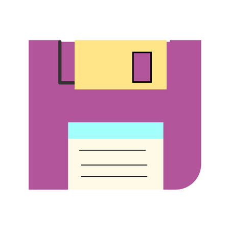 90s retro element floppy or 80s, or y2k element, retro style. Can use for stickers, banner, greeting card.のイラスト素材