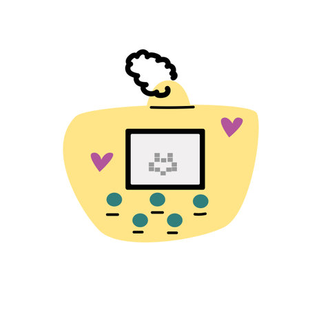 90s retro element or 80s, or y2k element, retro style. Can use for stickers, banner, greeting card.のイラスト素材