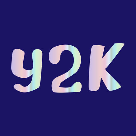 2000s gutes - abstract y2k element with hologram. Gradient figure for futuristic retro design. Vintage 00s sticker.のイラスト素材