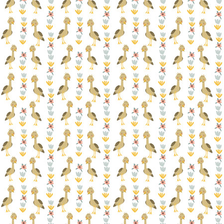 Childrens animals pattern with tropical plants. Childish cute print design with african animals and palm and hand drawn elements. Kids nursery scandinavian cartoon characters.のイラスト素材