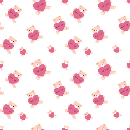 Cute love patterns with Valentine elements. Creative backdrop for wedding card, textile, wrapping paper. . Vector illustration.のイラスト素材