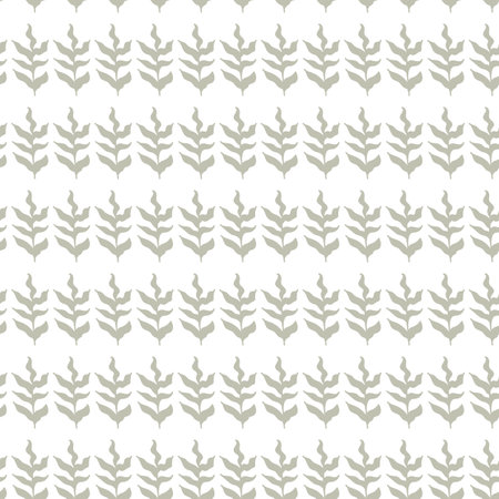 Seamless repetitive leaf pattern in subtle gray tones.のイラスト素材