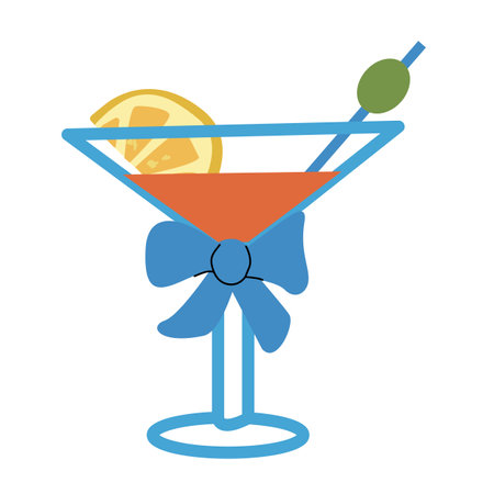 Summer vacation cocktail sticker design for holiday decor and crafting.のイラスト素材