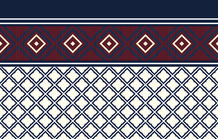 Geometric ethnic oriental ikat seamless pattern traditional Design for background,carpet,wallpaper,clothing,wrapping,batik,fabric,vector illustration. embroidery style.のイラスト素材