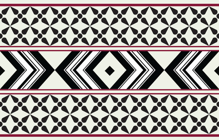 Geometric ethnic oriental ikat seamless pattern traditional Design for background,carpet,wallpaper,clothing,wrapping,batik,fabric,vector illustration. embroidery style.のイラスト素材