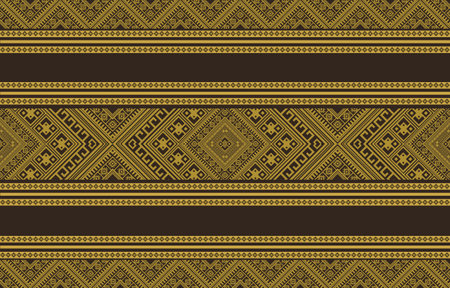 Geometric ethnic oriental ikat seamless pattern traditional Design for background,carpet,wallpaper,clothing,wrapping,batik,fabric,vector illustration. embroidery style.のイラスト素材