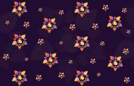 Geometric ethnic oriental ikat seamless pattern traditional Design for background,carpet,wallpaper,clothing,wrapping,batik,fabric,vector illustration. embroidery style.のイラスト素材