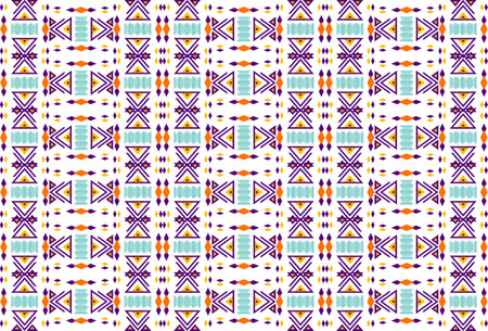 The concept  of ethnic fabrics of each tribe is used for destroying apparel,background,carpet,wallpaper,clothing,wrapping,batik,fabric,vector illustration. embroidery style.のイラスト素材