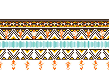 The concept  of ethnic fabrics of each tribe is used for destroying apparel,background,carpet,wallpaper,clothing,wrapping,batik,fabric,vector illustration. embroidery style.のイラスト素材