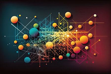Abstract vector background. Futuristic technology style. Elegant background for business tech presentations.の写真素材