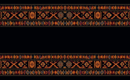 Ethnic abstract ikat pattern. Seamless pattern in tribal, folk embroidery, Mexican style. Aztec geometric art ornament print.Design for carpet, wallpaper, clothing, wrapping, fabriのイラスト素材