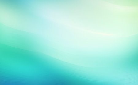 abstract background with smooth lines in green and turquoise colorsのイラスト素材