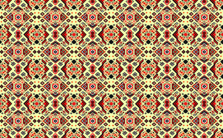 Geometric ethnic oriental ikat seamless pattern traditional Design for...