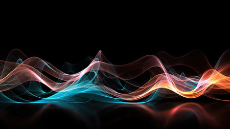 bright lighting on a black background, in the style of colorful curves, high horizon lines, light orange and white, neon realism, light pink andの素材