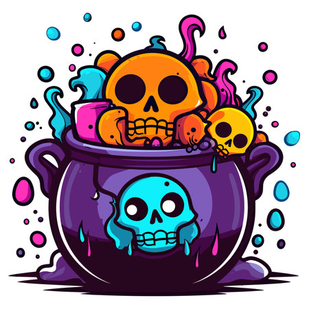 Cauldron witches potion for halloweenの素材