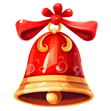 Christmas bell icon. Cartoon illustration of christmas bell vector icon for web designのイラスト素材