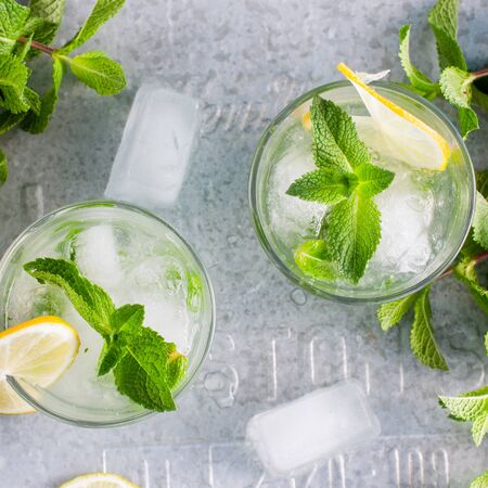 Mojito cocktail, squareの写真素材