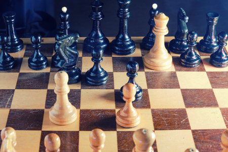 In chess, the white queen checked the black king