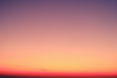 Sky gradient from purple to pink at sunset