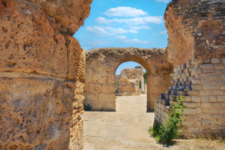 Arches in the basement of Anthony terms. Carthage excavations from Hannibal's wars with Rome. Tunisia 18 06 2019の写真素材