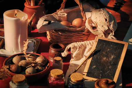 Creating paints from natural ingredients in the old days. Tools to create dye artists with their own...