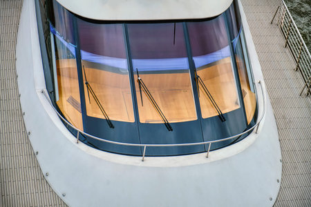 Cabin of the captain of the ship, top view
