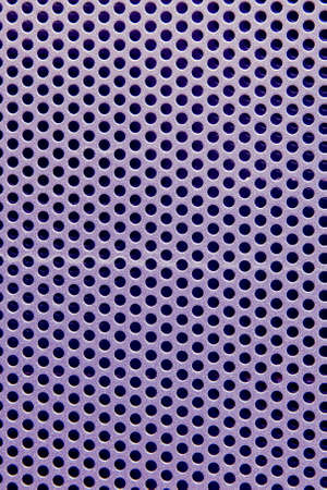 Lattice metal background with round holes, blue textureの写真素材