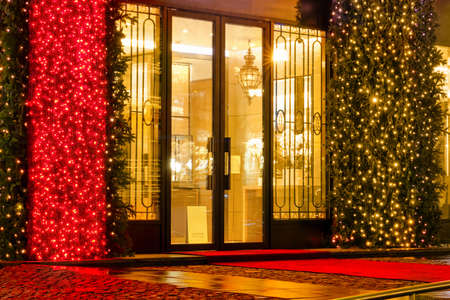 Christmas decoration of the shop window for the new yearの写真素材