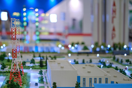 Layout of the Vostochny cosmodrome with the Angara rocket in the far East. Exhibition Days of the far East - Moscow, Russia, 12 13 2019のeditorial素材
