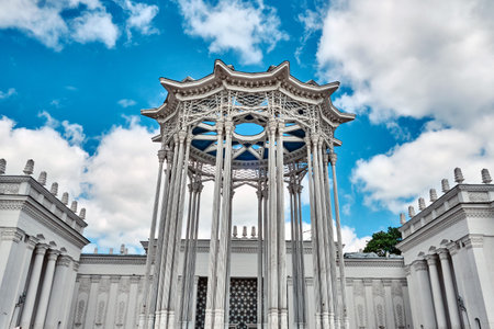 VDNH, Pavilion No. 66 "Soviet culture" (former Uzbek SSR). Moscow, Russia 05 24 2019のeditorial素材