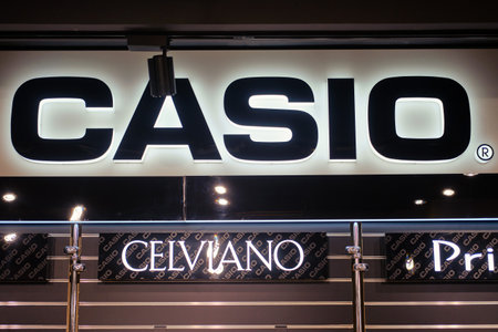 Shop with casio electric piano, synthesizers and musical instruments of the celviano brandのeditorial素材