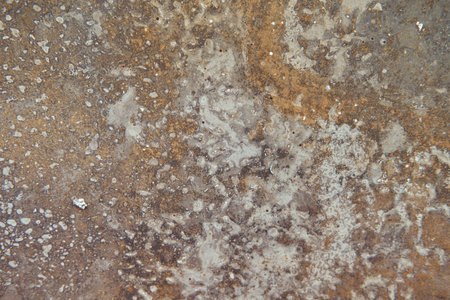 Burnt car door background, texture of rusty metal close up