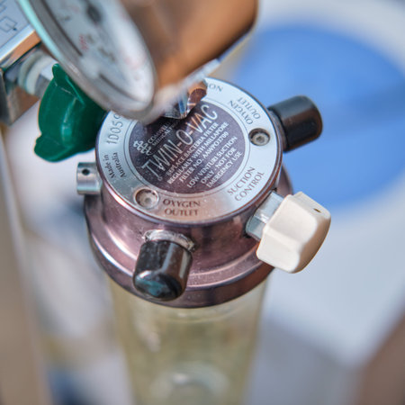 A device for supplying oxygen to patients with respiratory problems in a hospital - Russia, Moscow...