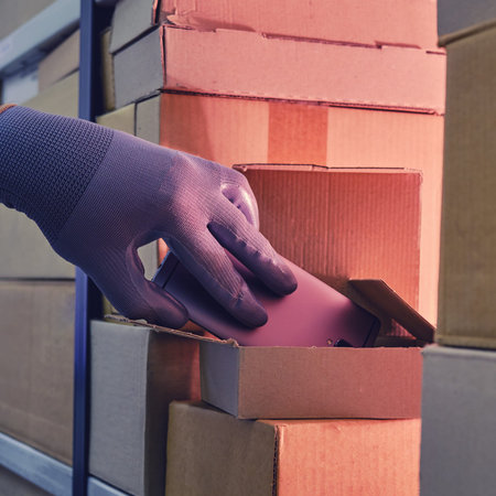 Theft of a phone from a box in a warehouse when sent by mail