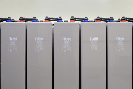 Fiamm deep-charging batteries for providing energy to industrial office PBX-Omsk, Russia, September 25, 2021のeditorial素材