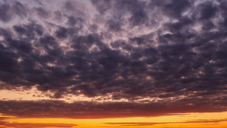 The evening sky was a canvas of oranges and reds, reflecting the fading light. The evening sky...