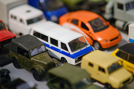 Vintage ussr toy cars and trucks for sale at the flea market