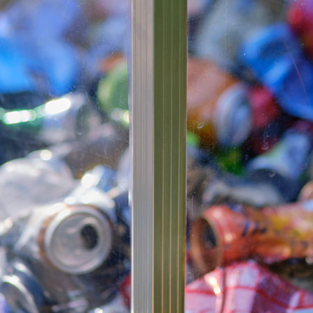 Recycling cans. Recycling is a widely popular social activity