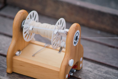 The spinning machine Motya efficiently spins cotton and silk into high-quality thread - Moscow,...