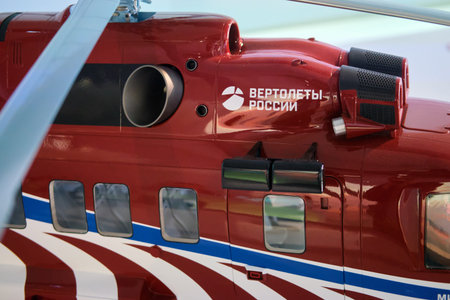 A model of a modern Russian helicopter Mi 171 A3 - Moscow, Russia, November 05, 2023
