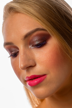 Beautiful womans face with fashion makeup, close upの写真素材