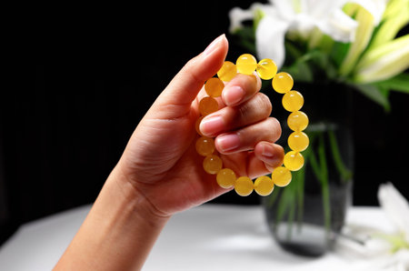 Amber jewelryの写真素材