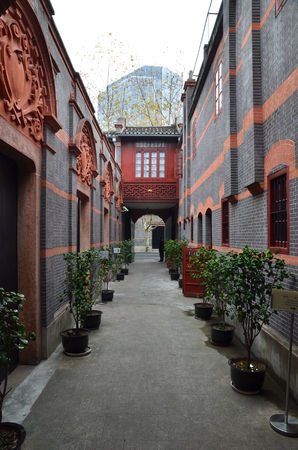 Corridor in the Museum of the First National Congress of the Chinese Communist Partyのeditorial素材