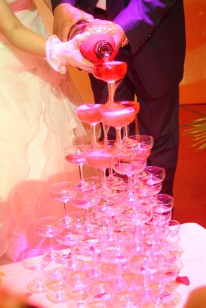 Pours wineの写真素材