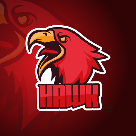 Eagle mascot esport logo design vector with modern illustration concept style for badge, emblem and t shirt printingのイラスト素材