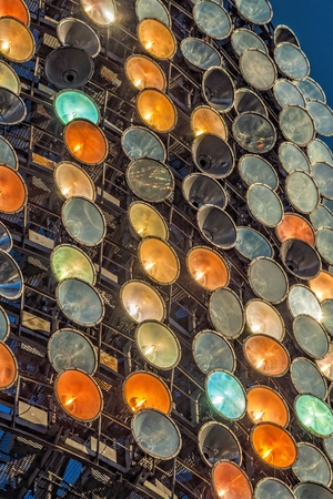 spotlight over the stadiumの写真素材