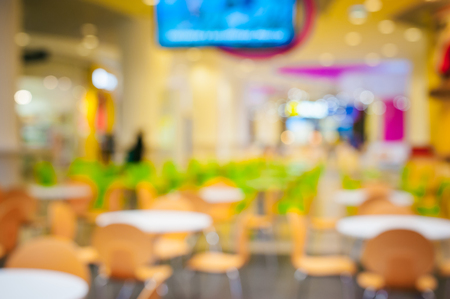 abstract background blur Store mall food courtの写真素材