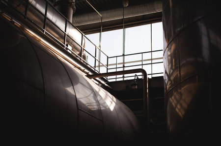 Beer manufacture line. Equipment for staged production bottling of Finished food products. Metal...