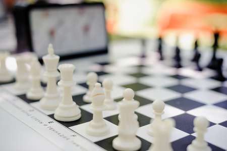 chessboard, street games, chess tournamentの写真素材