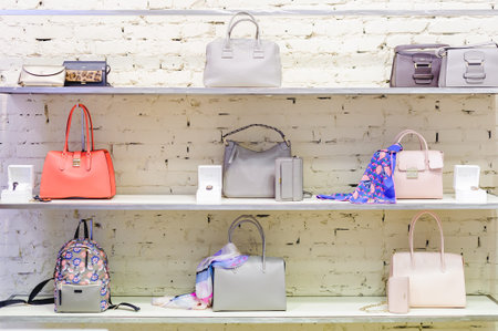 Russia, Novosibirsk - April 25, 2018: interior of women's clothing and accessories store boutique...